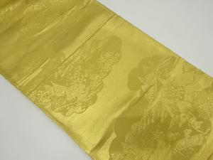 アンティーク　純金箔　京洛風景模様織り出し袋帯（材料）